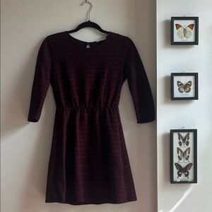 Lush Maroon Long Sleeve Dress